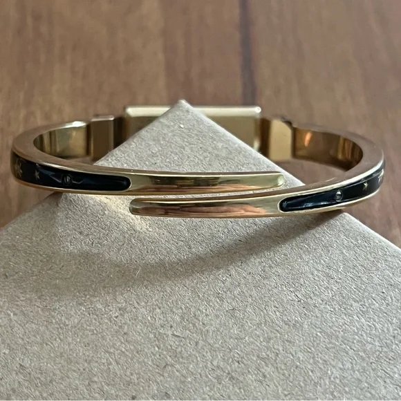 Ernest Borel Watch Incabloc Cuff with Gold Fleur Di Lis Insignia Vintage Antique - Picture 5 of 10